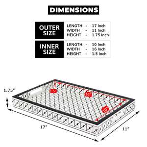 Chargeur rectangulaire de luxe en forme d'écuyer au design floral fait à la main, plateau d'incrustation indien en incrustation d'os, plateau de service pour la décoration intérieure - Product Image 4