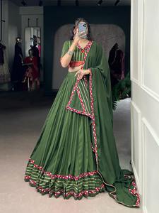 Navratri Special Roman With Kutchi Gamthi Embroidered & Mirror Work <b>Lehenga</b> Choli <b>Woman</b> Fashion Manufacturer From India - Product Image 3