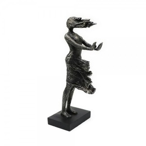 Estatua de Metal antiguo de oro para mujer, escultura de ornamento de mesa abstracta para oficina y dormitorio, escultura decorativa para sala de estar y hogar - Product Image 3