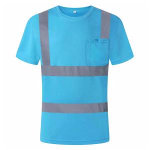 Vêtements de travail réfléchissants en gros pour l'extérieur, t-shirt de sécurité respirant pour hommes, faible MOQ, nouveau design de t-shirt de sécurité - Product Image 1