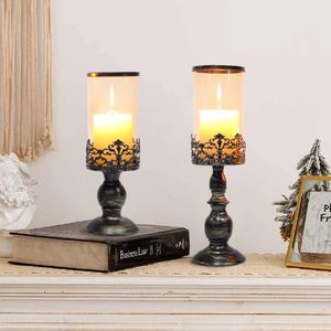 Home Decor Metal Candle Holders <b>Lanterns</b> and Candle Jars Gold and <b>Black</b> Color Candlestick Candle Holders Use in Home Decoration - Product Image 3