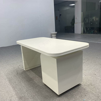 Kustom Pabrik gaya Eropa Modern komputer rumah bentuk L Laptop meja kantor dengan laci