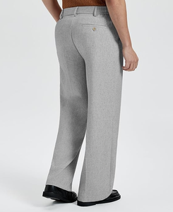 Pantalon de costume décontracté pour homme, style vintage, style old money, plissé, jambes larges - Product Image 3