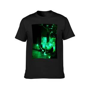 เรืองแสงในที่มืดสีดําผู้ชายยิมกีฬาเสื้อยืดผู้ชายเสื้อยืดหน้าจอพิมพ์เรืองแสงในที่มืดเสื้อยืดแขนสั้น - Product Image 6