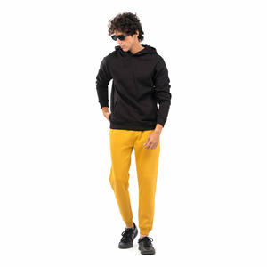 Sweat à capuche uni avec logo personnalisé, coupe classique, hiver, ODM, sweat à capuche en molleton épais pour homme, coton mélangé de haute qualité - Product Image 1