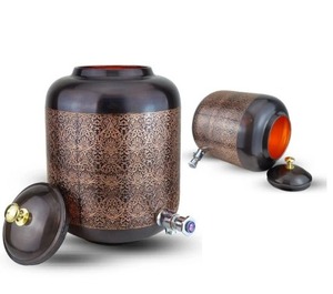 Suministro directo de fábrica Heritage Copper Matka Grabado antiguo 8 LTR Sin BPA Apto para lavavajillas Mezcla perfecta Tradición Artistry - Product Image 6