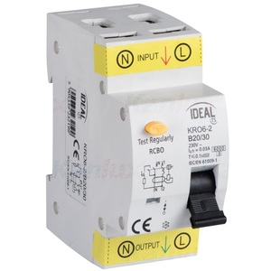Disjoncteur différentiel idéal KRO6-2 RCBO 20A 30mA 6kA 2P pour la protection électrique domestique - Product Image 1