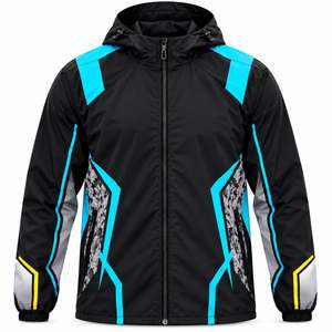 Chaqueta de Motocicleta para Hombre, Invierno, Impresión por Sublimación, Ligera, Impermeable, con Capucha, Ropa Exterior para Motociclismo, Transpirable, Resistente al Viento, para Carreras - Product Image 1
