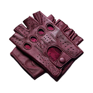 Nouvelle mode 2025 gants de conduite pour hommes couleur unie gants de conduite en cuir véritable hiver gants chauds - Product Image 6