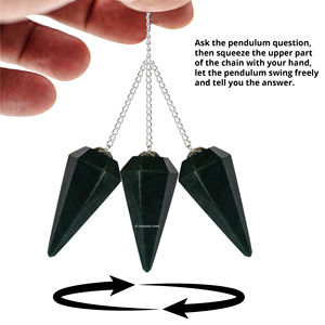 คริสตัลบลัดสโตนเพนดูลั่มมีสายโซ่สำหรับทำสมาธิลูกตุ้มคริสตัล - Product Image 2