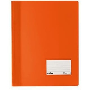 DURABLE DURALUX TRANSLUCENT PVC <b>A4</b> FILE <b>FOLDER</b> ACCESSORY-ORANGE EXTRA-WIDE FASTENER - Product Image 1