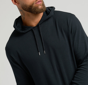 Nuevas Sudaderas con Capucha Negras Clásicas para Hombre, Hechas a Medida, Transpirables, al por Mayor, Estilo Nuevo, Ligeras, con Puños Acanalados y Diseño de Cordón - Product Image 5