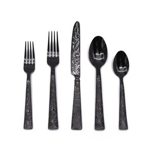 Cubiertos de acero inoxidable con estilo vintage, venta al por mayor, juego de cubiertos chapados en oro de Metal para regalos de aniversario de boda - Product Image 6