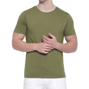T-shirts pour hommes 100% coton avec logo personnalisé, respirants, décontractés, motif uni, OEM et en gros disponibles - Product Image 1