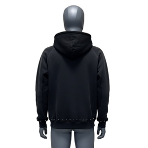 2026มีฮู้ดผ้าคอตตอนโอเวอร์ไซส์ผ้าย่นซีดมีซิปรูดซิปปรับได้โลโก้ตามต้องการความร้อน - Product Image 2