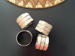 Anillos de Servilleta de Latón con Madreperla Hechos a Mano, Ecológicos, Estilo Americano, para Decoración de Bodas y Fiestas - Product Image 3