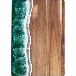 Epoxy & Resin & Wood Chopping Board Custom Rectangular Top Demanding Acacia Wood Resin Cutting Board from India - Product Image 6