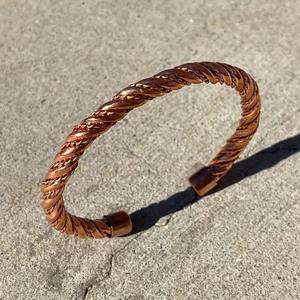 Stylish copper bracelet with traditional <b>indian</b> design for wedding gifting anniversary birthday spiritual benefits for elders - Product Image 2