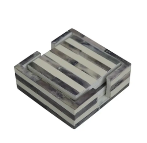 Sous-verres de thé en pierre incrustée d'os de style luxe et vadrouille et bureau d'hôtel à domicile de meilleure qualité et à utiliser d'Inde - Product Image 3