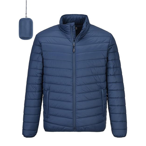 Chaqueta de invierno acolchada con capucha aislada ligera y larga para hombre, abrigo plegable para nieve, esquí, senderismo, viajes, servicio OEM teñido liso - Product Image 1