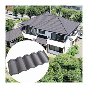 Tuiles de Toiture Métalliques Revêtues de Pierre Type Espagnol 0.3mm 0.38mm, Couleurs Terre Cuite Rouge et Bleu, en Acier, Vente Chaude au Nigeria, Direct Usine - Product Image 2