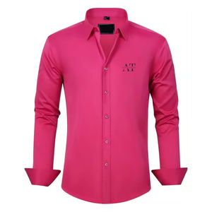 Chemise Habillée Homme Manches Longues Qualité Supérieure Couleur Personnalisée Bouton Unique pour Homme - Product Image 1