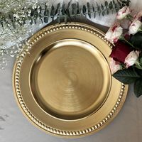 Assiette de service en cuivre martelé de luxe, ronde, en métal, sous-assiette pour décoration de mariage, vente en gros, plateau de service antique en or rose