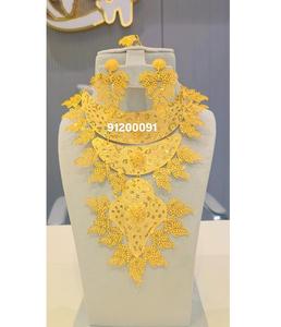 Parure de bijoux africains en diamant plaqué or de 6 grammes pour femmes pour mariage et usage quotidien Inde - Product Image 3