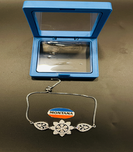 AD Diamond Charm Bracelet Joyería de latón de moda para regalo - Product Image 1