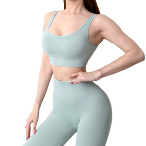 Nuevo estilo caliente Fitness personalizado y ropa activa Nuevo Spandex Poliéster Cintura alta Ropa de yoga Conjuntos de yoga sin costuras para mujeres - Product Image 1