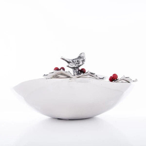 Cuenco para servir con acento moderno, aluminio hecho a mano con técnica pulida, nuevo diseño, características de Vidrio Metálico, superposición de tallo - Product Image 3