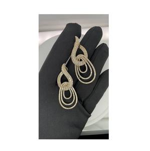Nueva colección de pendientes de diamantes naturales de 5,61 quilates de oro real de 18 quilates para Niñas para regalar - Product Image 1