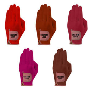 Vente en gros Gants de golf Cabretta Gants de golf en cuir de mouton avec logo personnalisé OEM Soft Full Color pour gaucher - Product Image 1