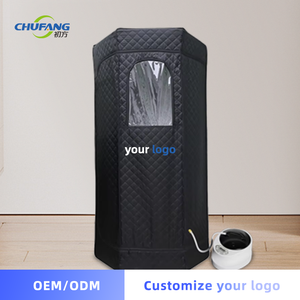 Chufang ห้องซาวน่าอบไอน้ำในบ้านขนาด4ลิตรซาวน่าแบบพกพาห้องสปาและซาวน่าพร้อมหน้าต่างใส - Product Image 5