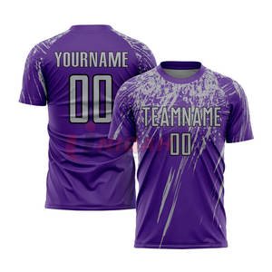 ชุดฟุตบอลใส่ได้ทั้งชายและหญิงชุดเสื้อฟุตบอลพิมพ์ลายแขนสั้นออกแบบได้ตามต้องการสำหรับผู้เล่นกีฬา - Product Image 4