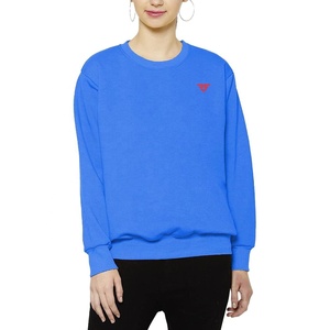 Sublimación de las mujeres sudadera al por mayor logotipo personalizado diseño poliéster algodón señoras en blanco gimnasio manga larga tops sudadera - Product Image 1