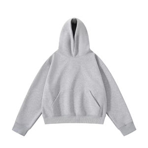 Sudaderas con capucha recortadas de Hip Hop Sudadera cuadrada Logotipo personalizado Clean Fit 420gsm Sudadera con capucha Personalizada para hombre Peso pesado Sudadera con capucha de gran tamaño - Product Image 5
