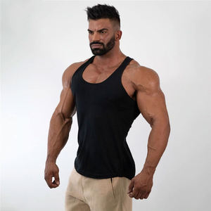 Camiseta sin Mangas Ajustada Personalizada al por Mayor para Hombre, Ropa de Gimnasio para Fitness y Musculación, Camiseta Deportiva de Manga Corta de Spandex/Algodón Transpirable - Product Image 3