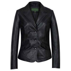 Veste de moto d'hiver en cuir de mouton véritable pour femmes Doublure tissée en satin de haute qualité Réversible Respirant Coupe-vent Vente en gros - Product Image 1