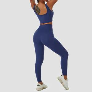 เลกกิ้งโยคะความยาวเต็มตัวแบบพรีเมี่ยมสไตล์การบีบอัดเอวสูงพร้อมเนื้อผ้าระบายอากาศได้สวมใส่สบายดีไซน์ลายพื้น - Product Image 4