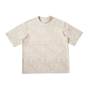 Camisetas lavadas con ácido de Hip Hop para hombre con estampado de gran tamaño, camiseta de lavado con ácido para hombre de talla grande a la venta - Product Image 1