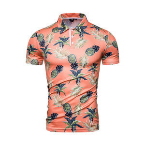Estilo de playa de algodón de poliéster de alta calidad para hombre para Polo impreso personalizado verano Casual moda corto sólido Terry Golf Logo - Product Image 1
