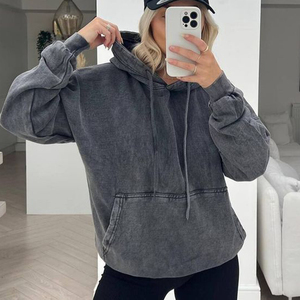 Sudaderas con capucha bordadas personalizadas Chaqueta de Hip Hop para mujer Sudadera con cremallera Sudadera suelta Ropa Tops Sudaderas con capucha - Product Image 2