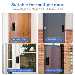 Xsdt nt01 स्मार्ट वाईफाई फिंगरप्रिंट लॉक फ्रंट डोर रिमोट एक्सेस होम सिक्योरिटी वेदरप्रूफ एंटी pry - Product Image 2