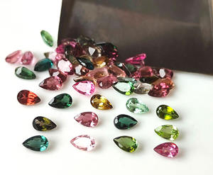 Piedra preciosa suelta facetada de corte de pera de 3x5mm - 6x9mm de turmalina múltiple natural para la fabricación de joyas - Product Image 3