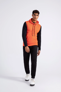 Wholesale <b>Sleeveless</b> Hooded Sweatshirt Regular Fit Drawcord Custom Logo Plus Size - Product Image 6