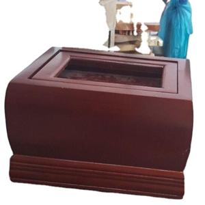 Haute qualité meilleure vente moderne gravé acacia en bois écologique cérémonie urne empreinte de patte hexagone conception pour chiens Vietnam - Product Image 6