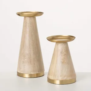 Candelabro Personalizable Hecho a Mano de Madera Rústica Negro Candelabro de Acube Industrias Precio de Fábrica Decoración del Hogar Navidad - Product Image 5