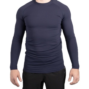 Rashguard de compresión azul marino personalizado para MMA / BJJ / Fitness OEM disponible - Product Image 1