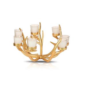 Bougeoir en cristal de luxe attrayant chaud avec Lady Sculpture bougeoir décoratif en aluminium plaqué or pour la décoration intérieure - Product Image 2